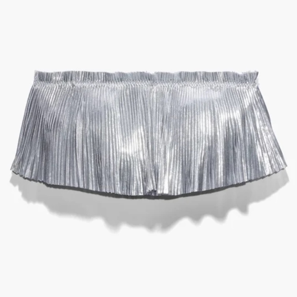 NWT 🛍 Savage X Fenty Pleated Lamé Bandeau Bralette 3X - Picture 2 of 2